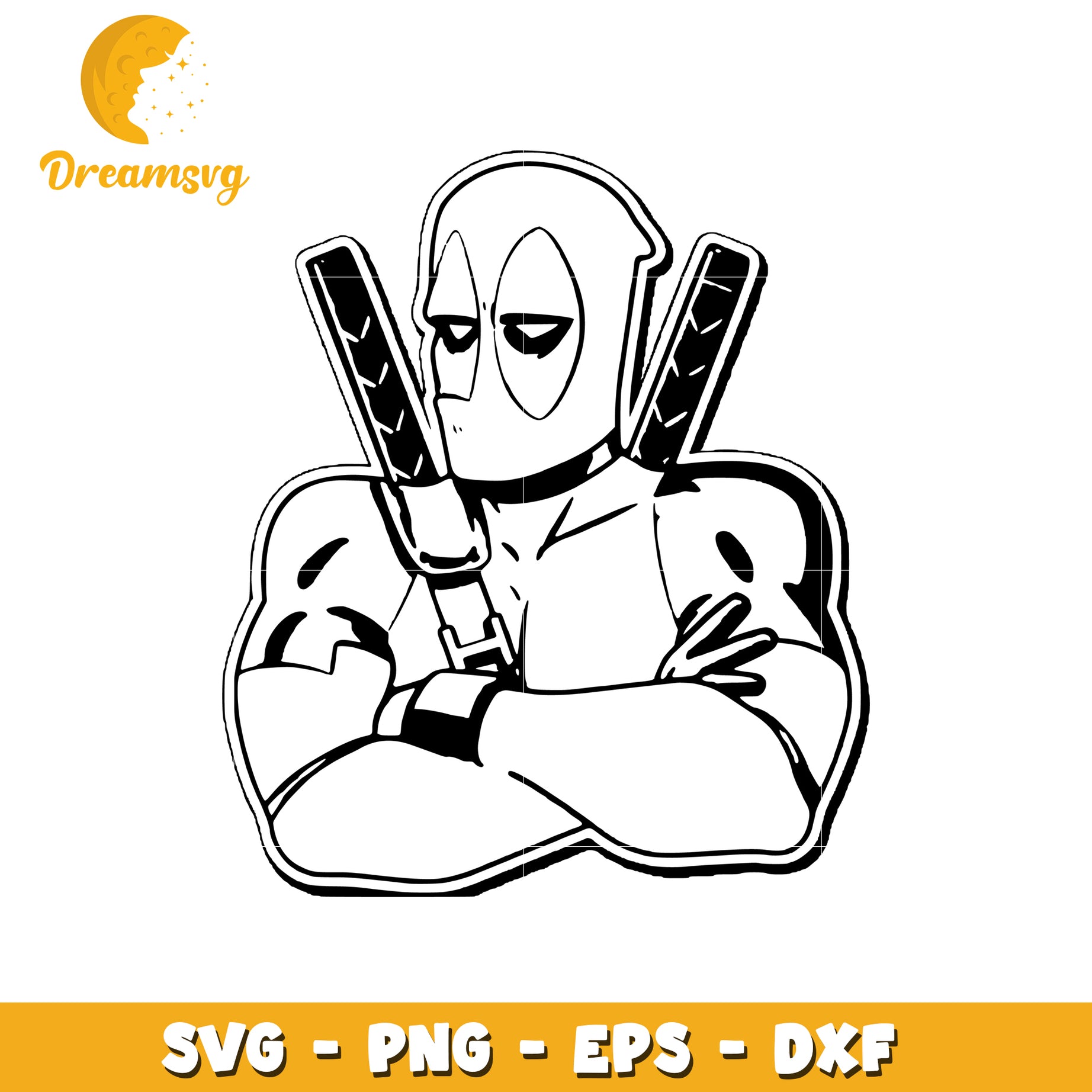 Deadpool SVG PNG, Printable Designs for Crafts