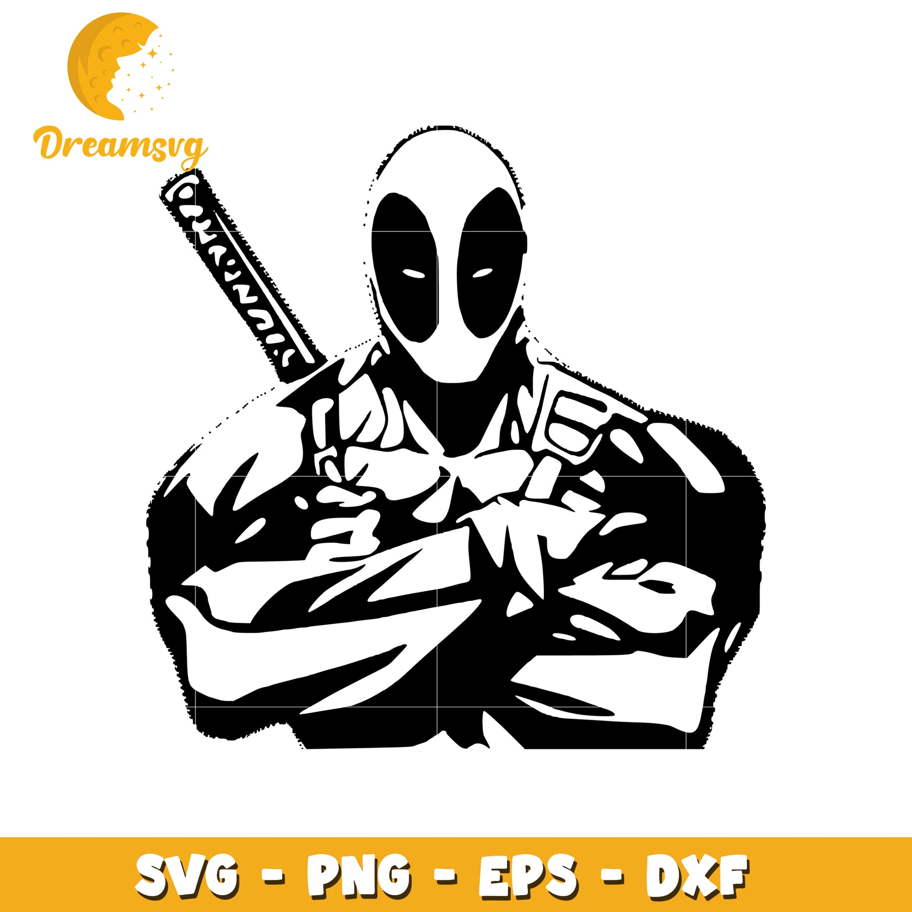 Deadpool SVG, PNG, EPS, DXF Files