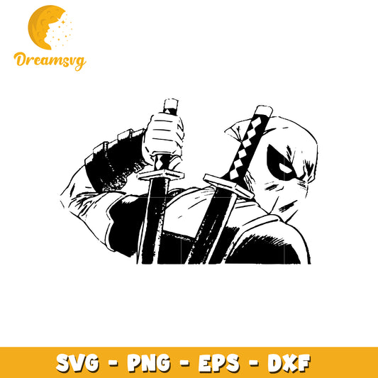 Deadpool Samurai SVG PNG EPS DXF
