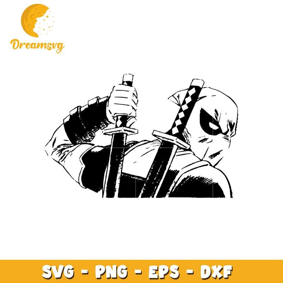 Deadpool Samurai SVG PNG EPS DXF