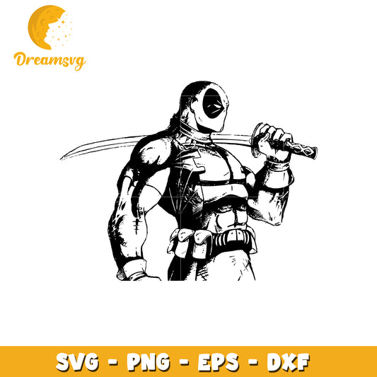 Deadpool Sword SVG Design for Crafting and Decoration