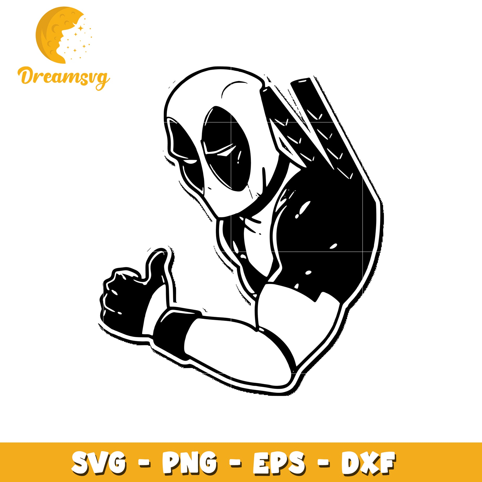 Deadpool Thumbs Up SVG PNG EPS DXF