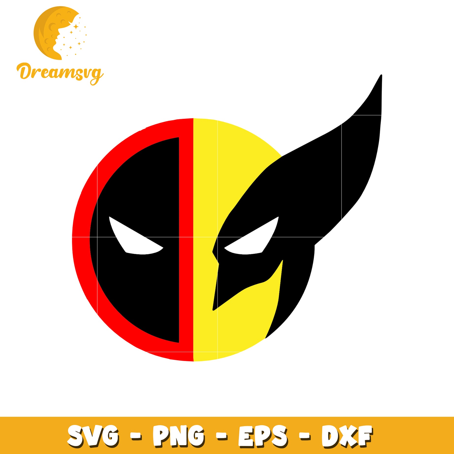 Deadpool Wolverine Fusion SVG Cut File