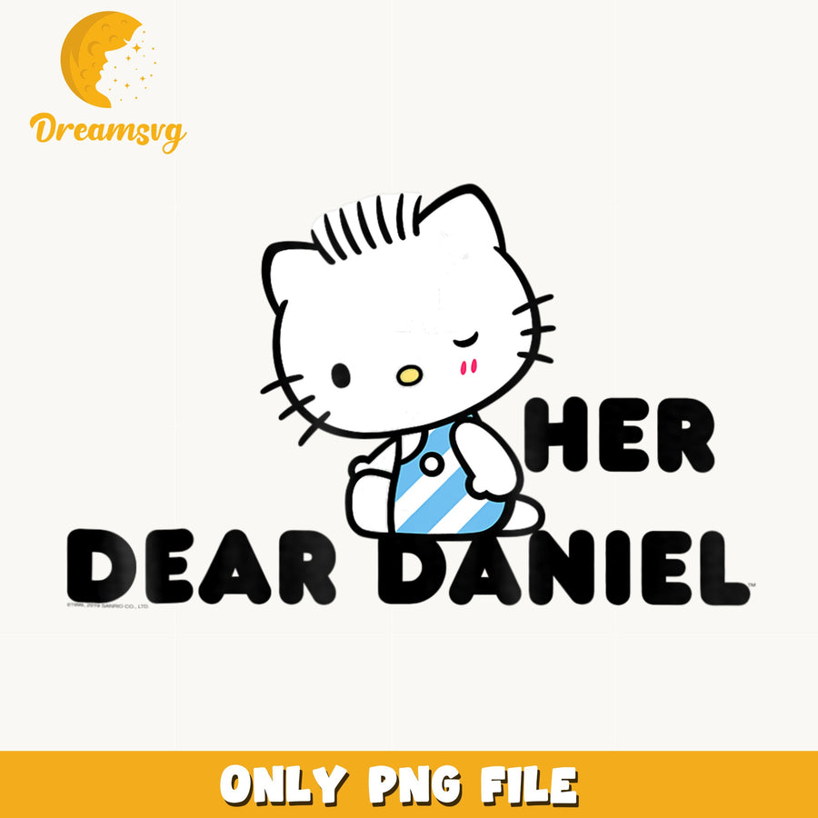 Dear Daniel Her PNG, Sanrio Couple Design, Hello Kitty PNG