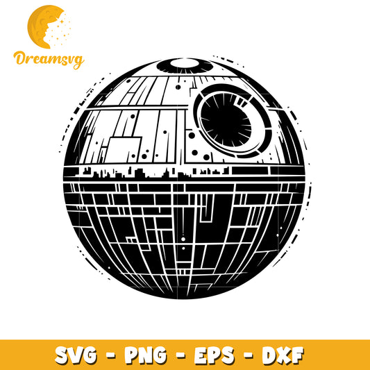 Death Star SVG PNG EPS DXF Cut File