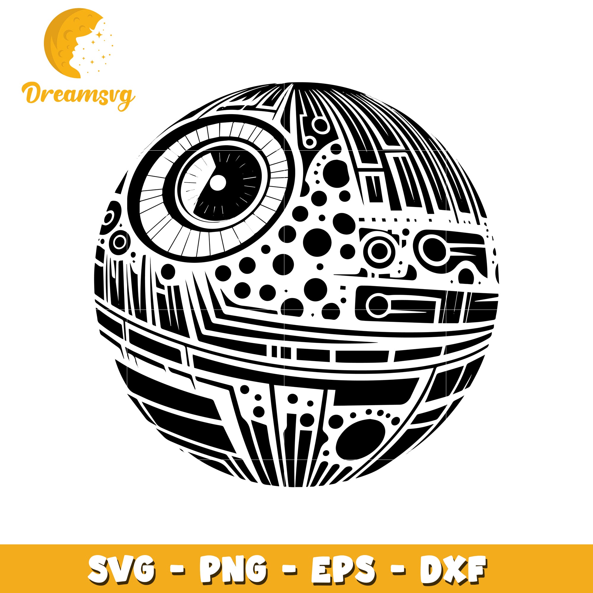 Death Star SVG PNG EPS DXF Files