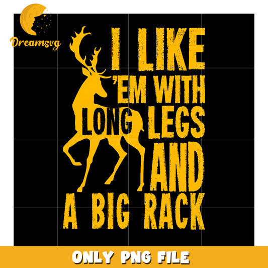 Deer Long Legs Big Rack PNG Design