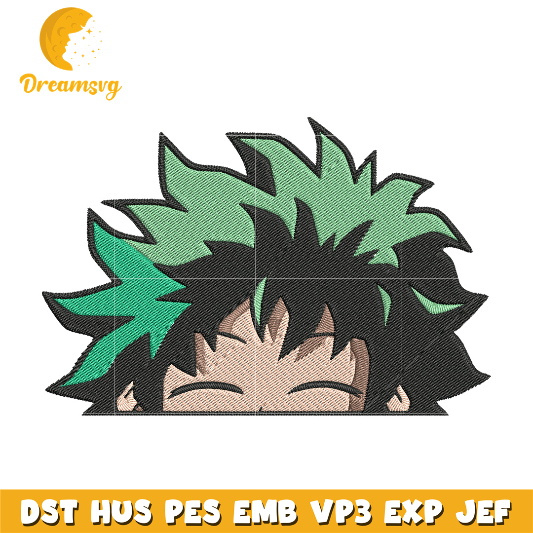 Deku Peek Embroidery Design