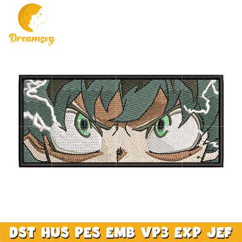 Deku eyes embroidery design
