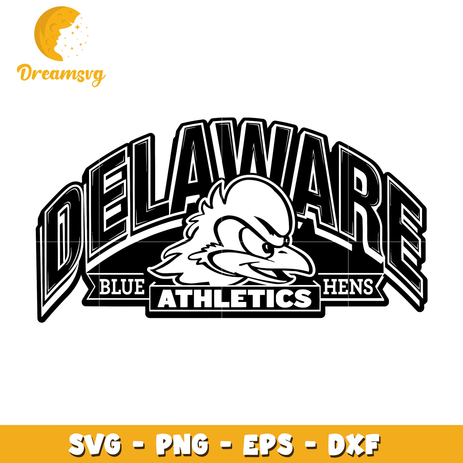 Delaware Blue Hens Athletics SVG File for Sports Fans Crafting