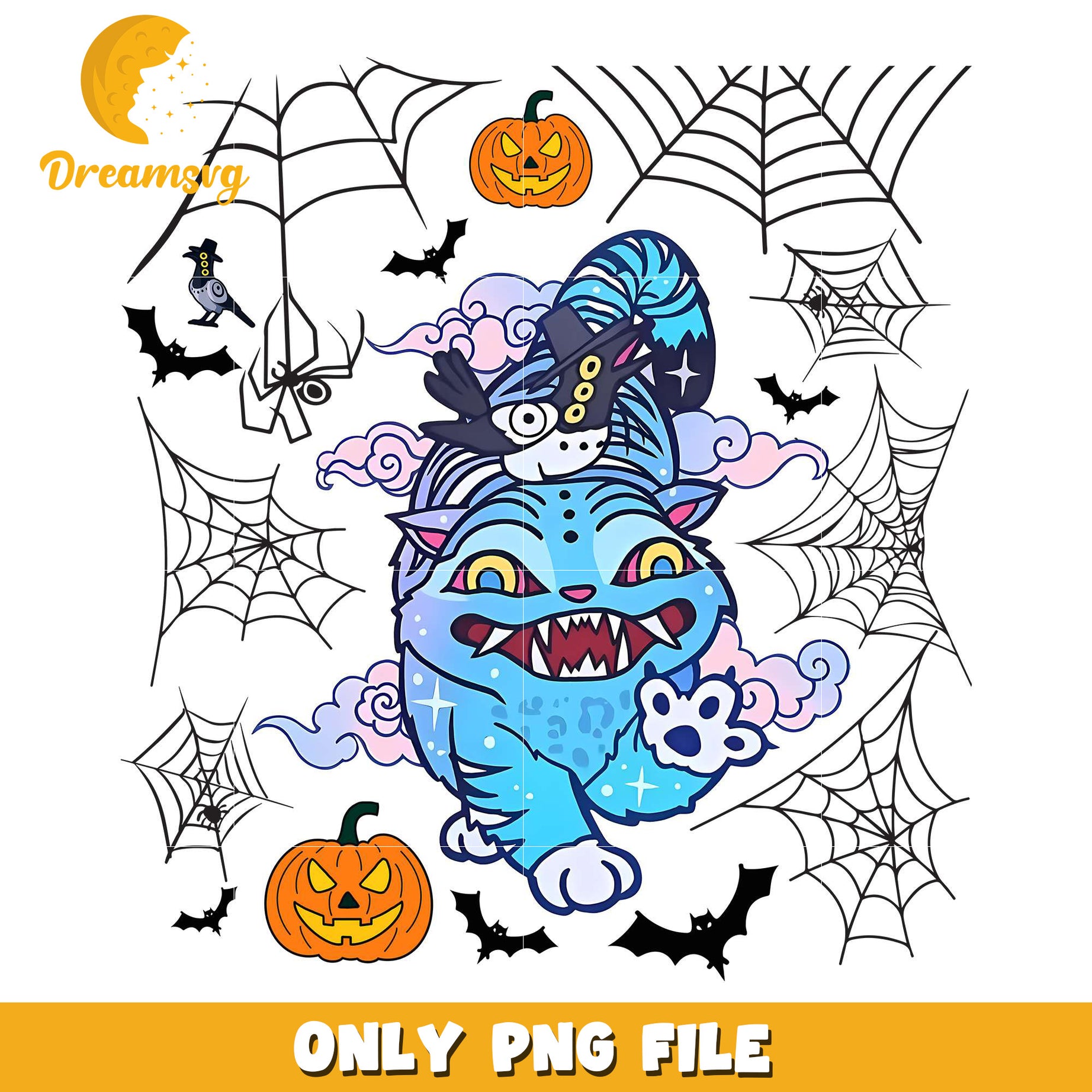 Demon Hunters Tiger Halloween png, halloween pumpkin png, spooky halloween​​ png