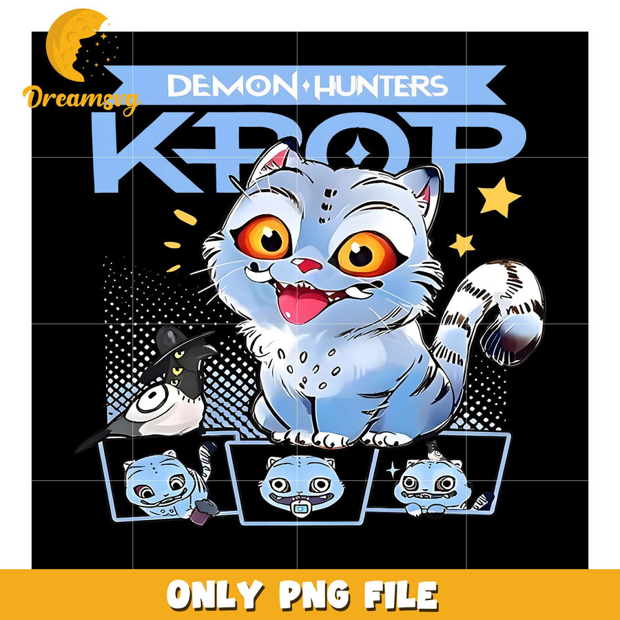 Demon hunter kpop png, demon hunter tiger png, blue tiger png