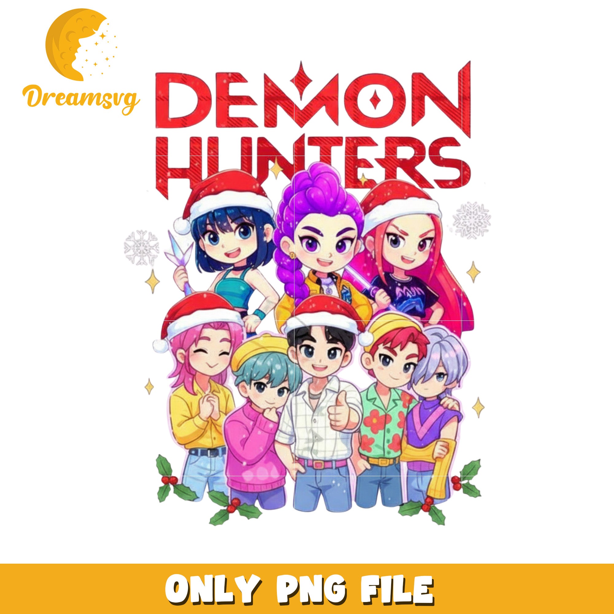 Demon hunters characters png, christmas tree png, huntrix png ...