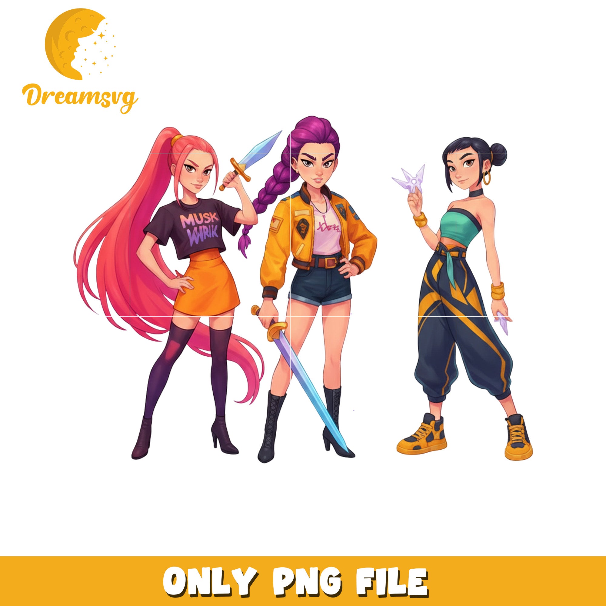 Demon hunters png, kpop demon hunters​ png, kpop cartoon png