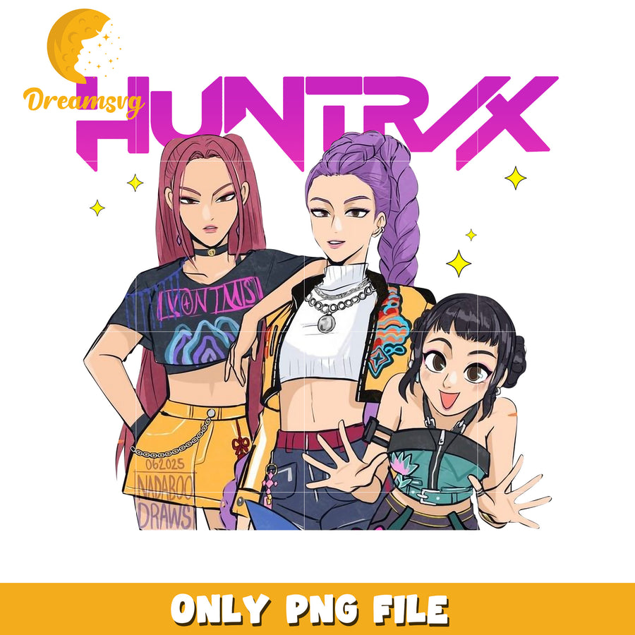 Demon slayers huntrix png, girl band png, netflix cartoon png