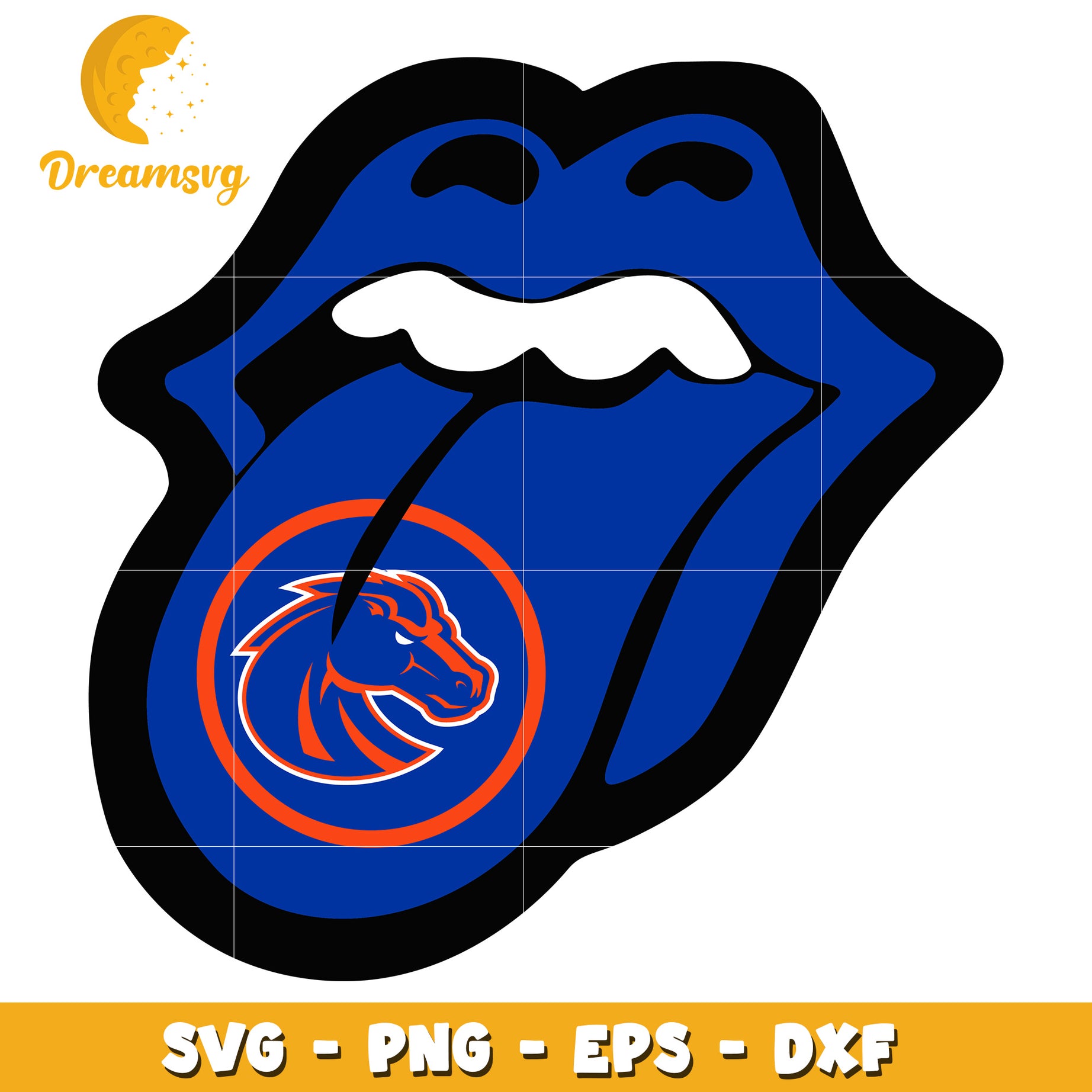 Denver Broncos Rolling Stones Tongue SVG