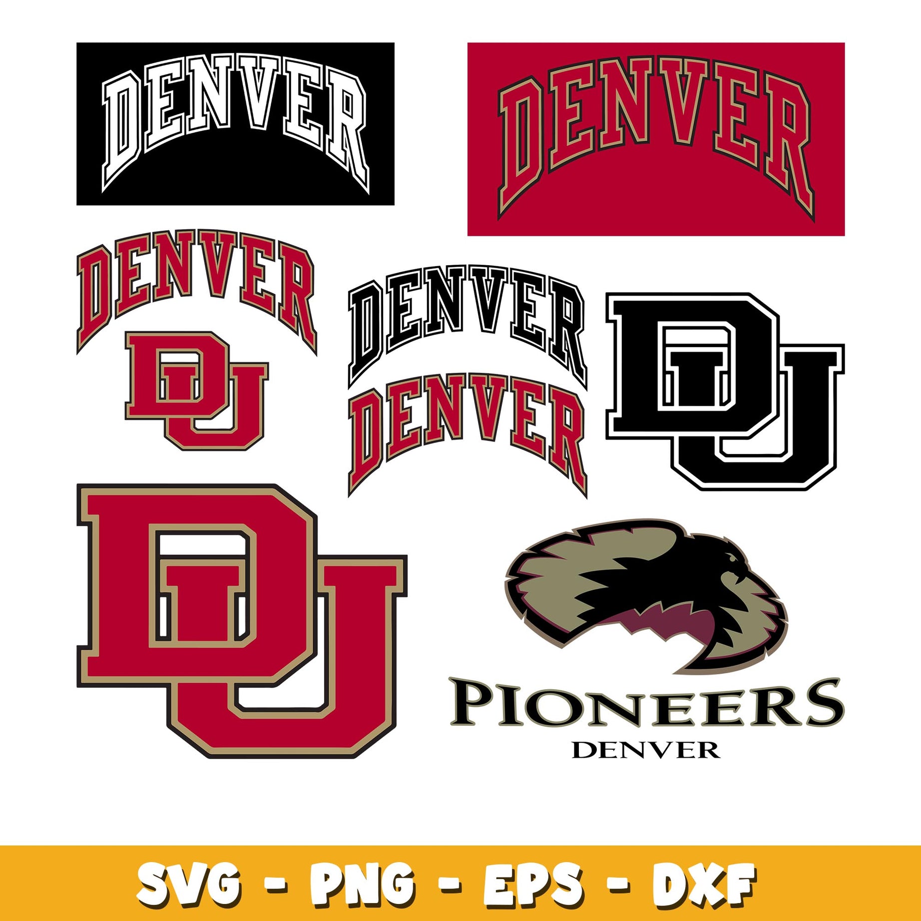 Denver Pioneers Bundle svg, Denver Pioneers logo svg, ncaa svg 