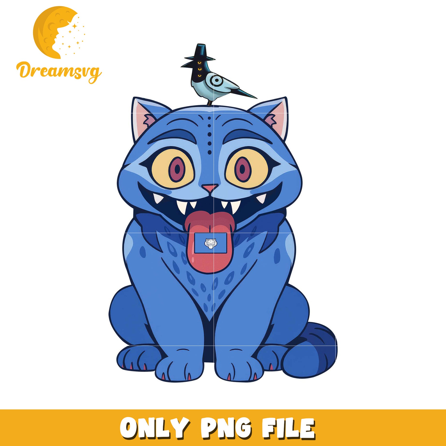 Derpy blue tiger png, korean cartoon​ png, modern vibes​ boys png
