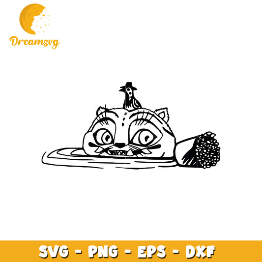 Derpy breaking the vase svg, huntrix derpy tiger svg, funny kpop tiger svg