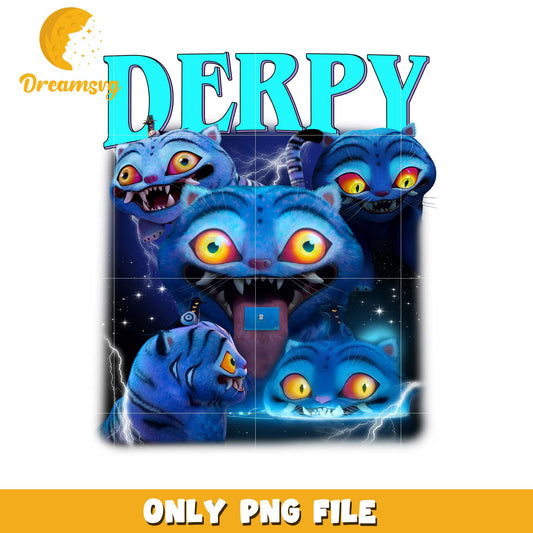 Derpy funny tiger png, demon hunter tiger png, blue tiger png