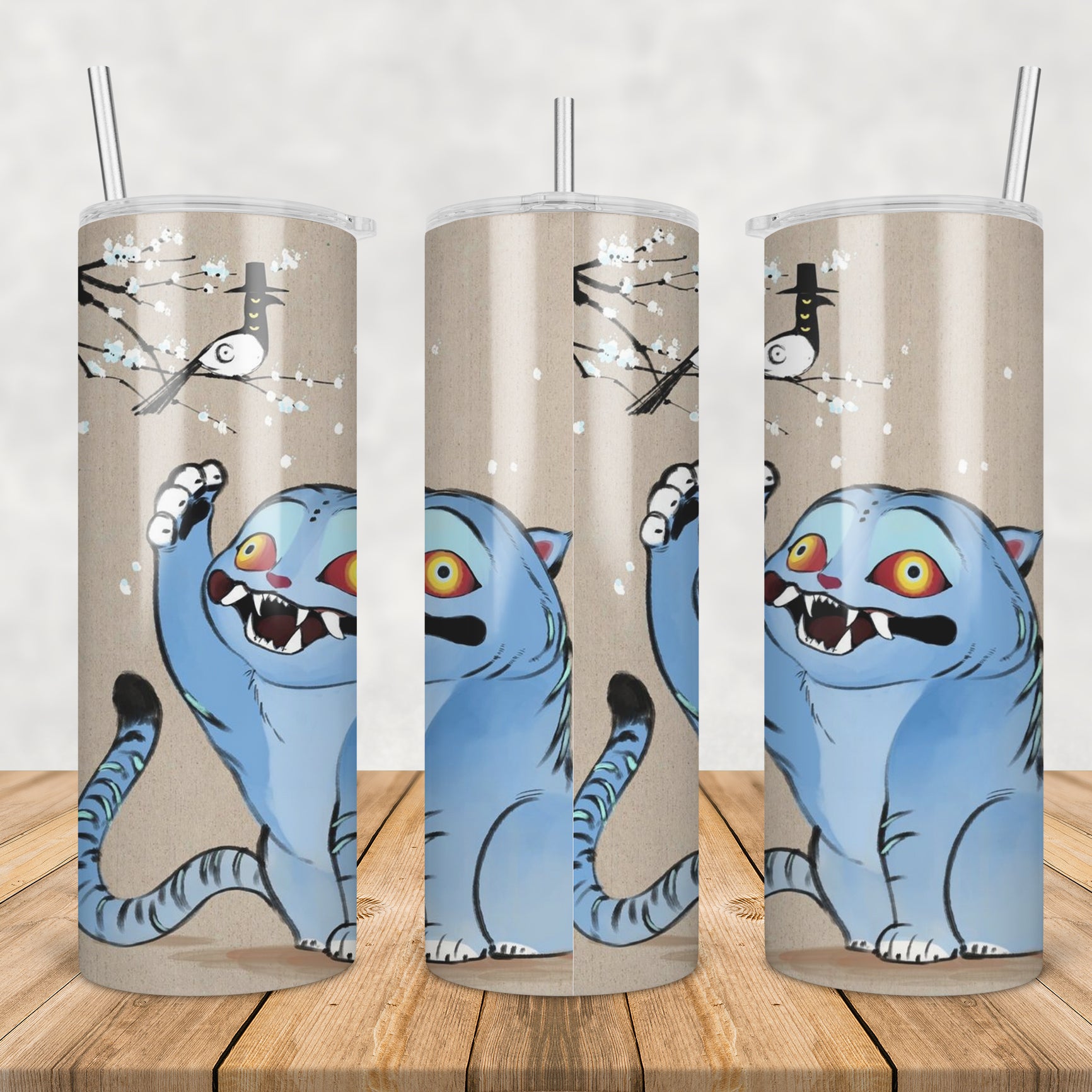 Derpy the blue tiger tumbler png, derpy tiger tumbler png, blue tiger tumbler png