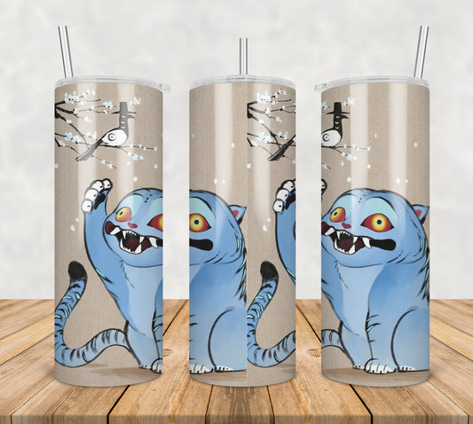 Derpy the blue tiger tumbler png, derpy tiger tumbler png, blue tiger tumbler png