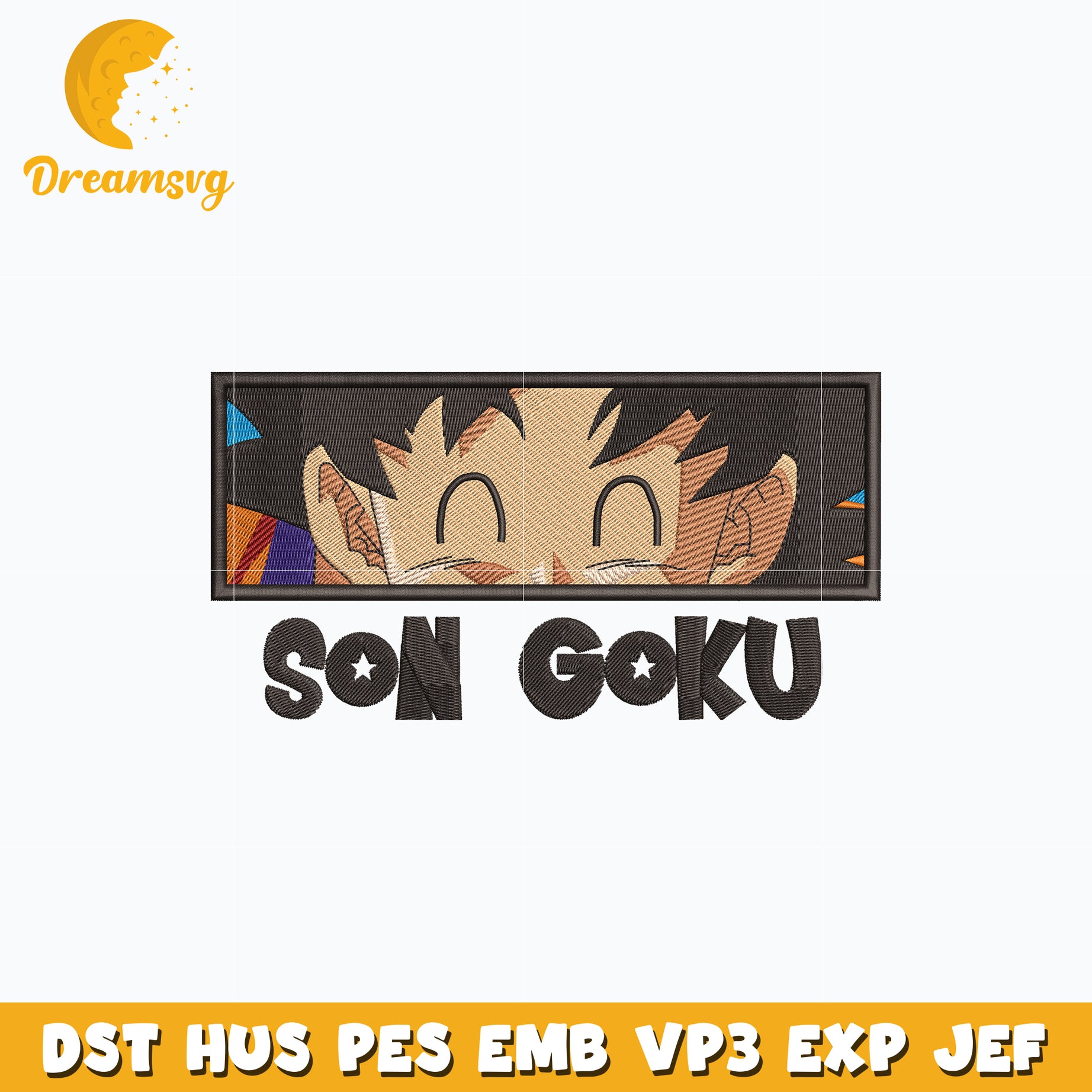 Son goku eyes embroidery design