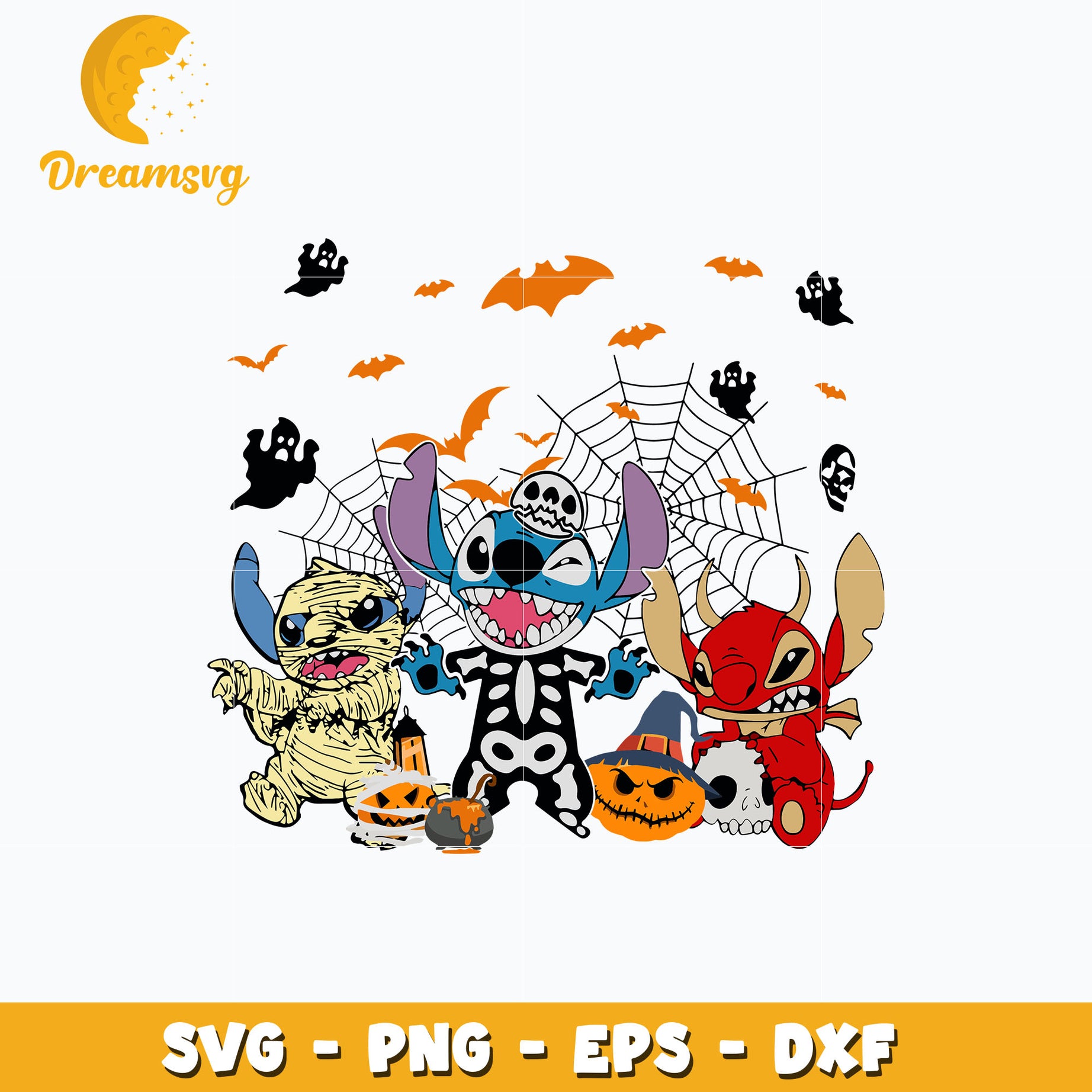 Disney stitch horror Halloween svg