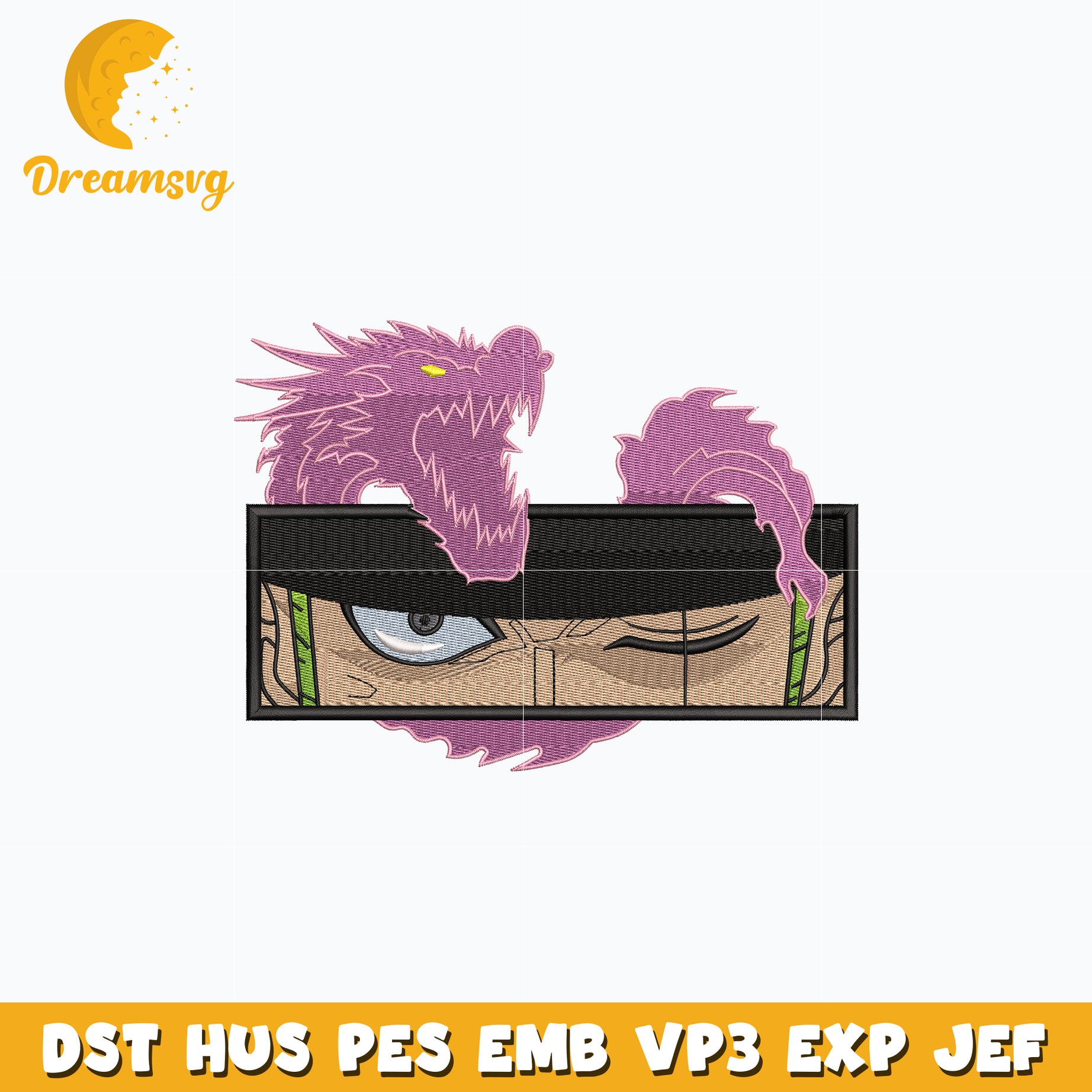 Roronoa Zoro Eyes embroidery design