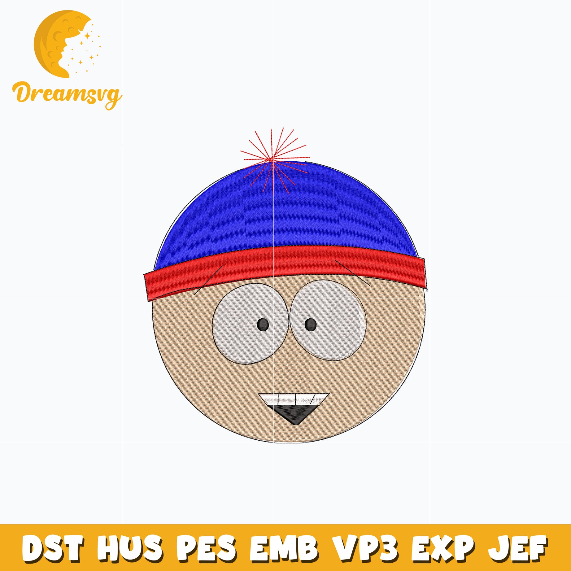 Stan Svg Stan Marsh face embroidery design – DreamSVG Store