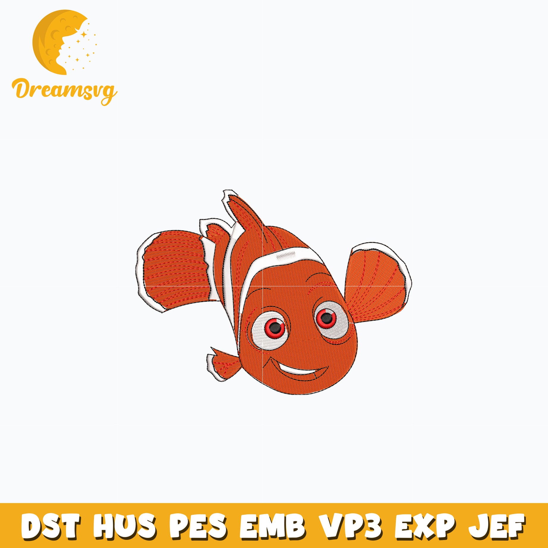 Nemo disney embroidery design