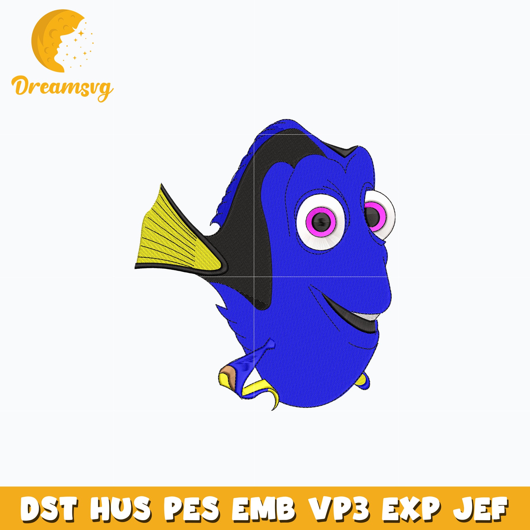 Dory disney embroidery design