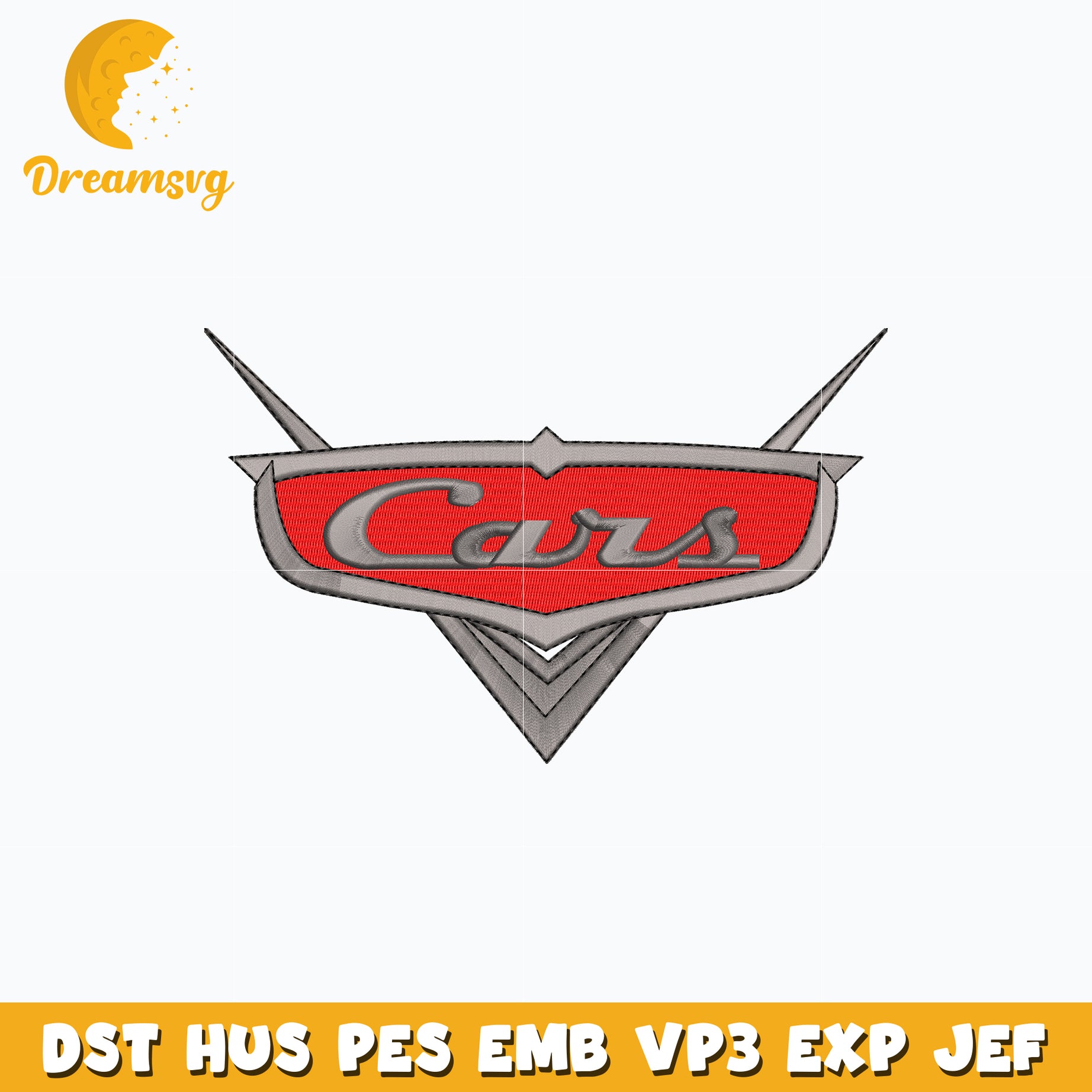 Disney Cars logo embroidery design