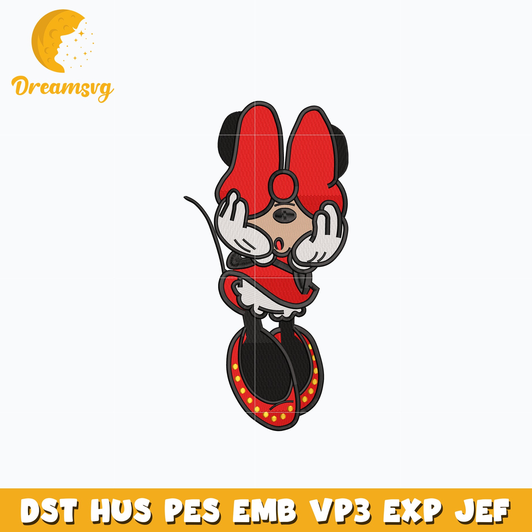 Minnie disney embroidery design