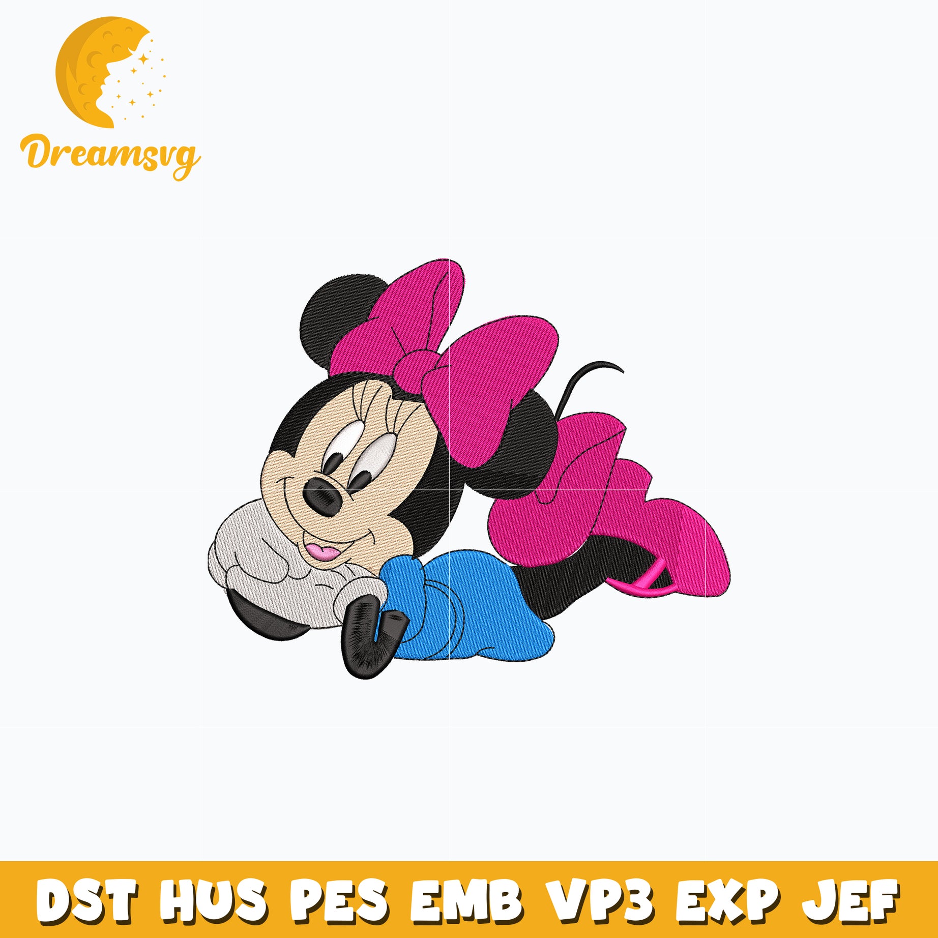 Minnie mouse disney embroidery design