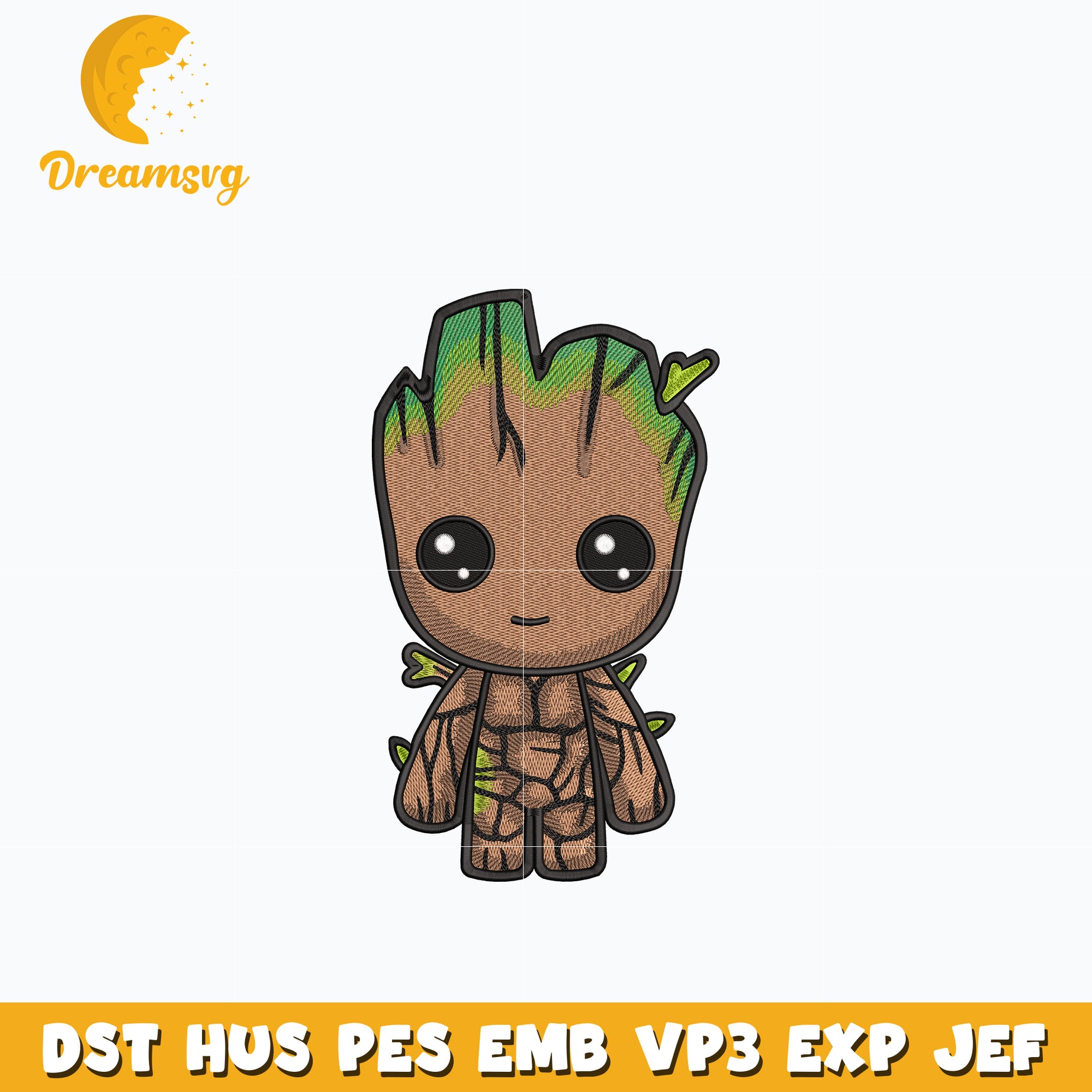 Baby Groot embroidery design