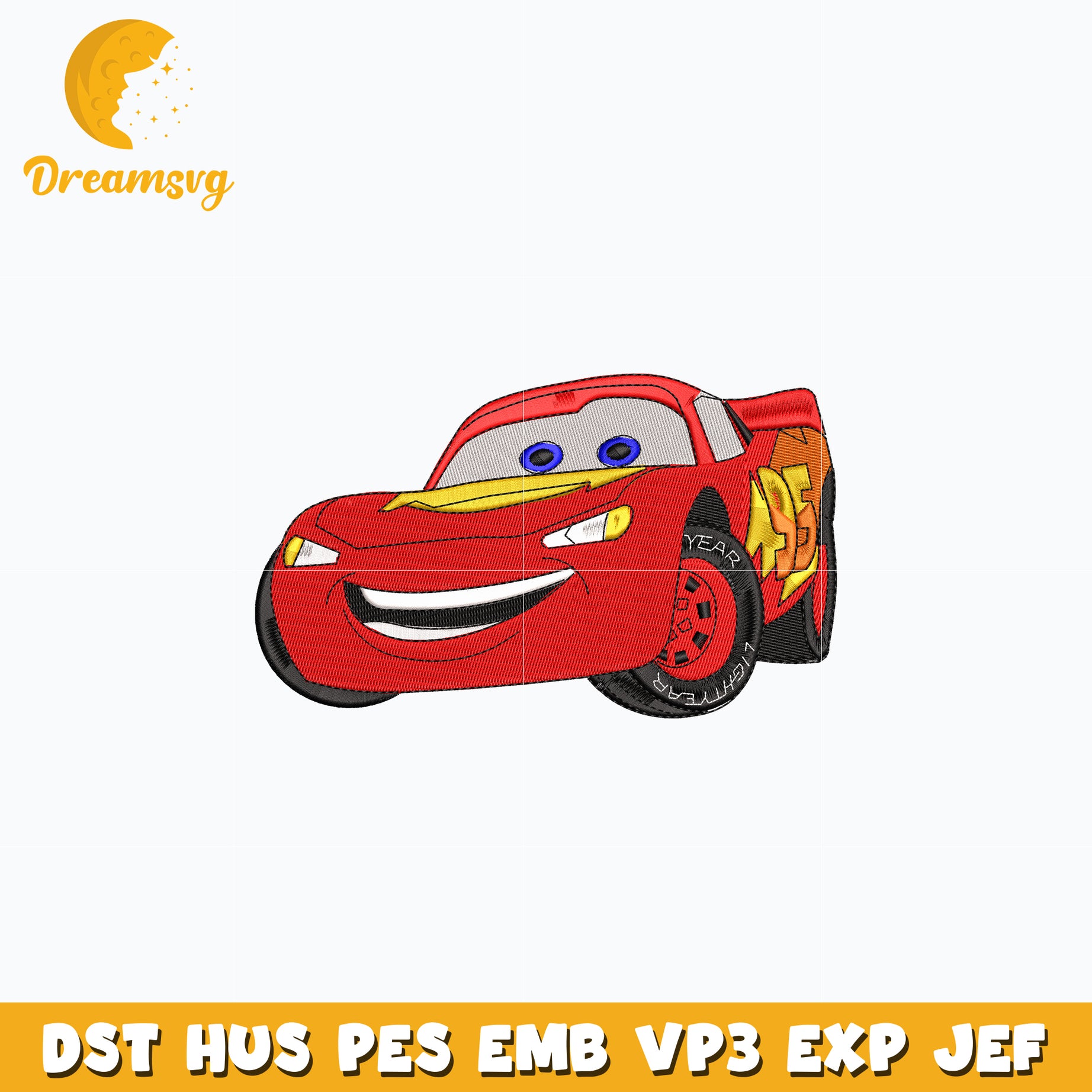 Lightning McQueen embroidery design