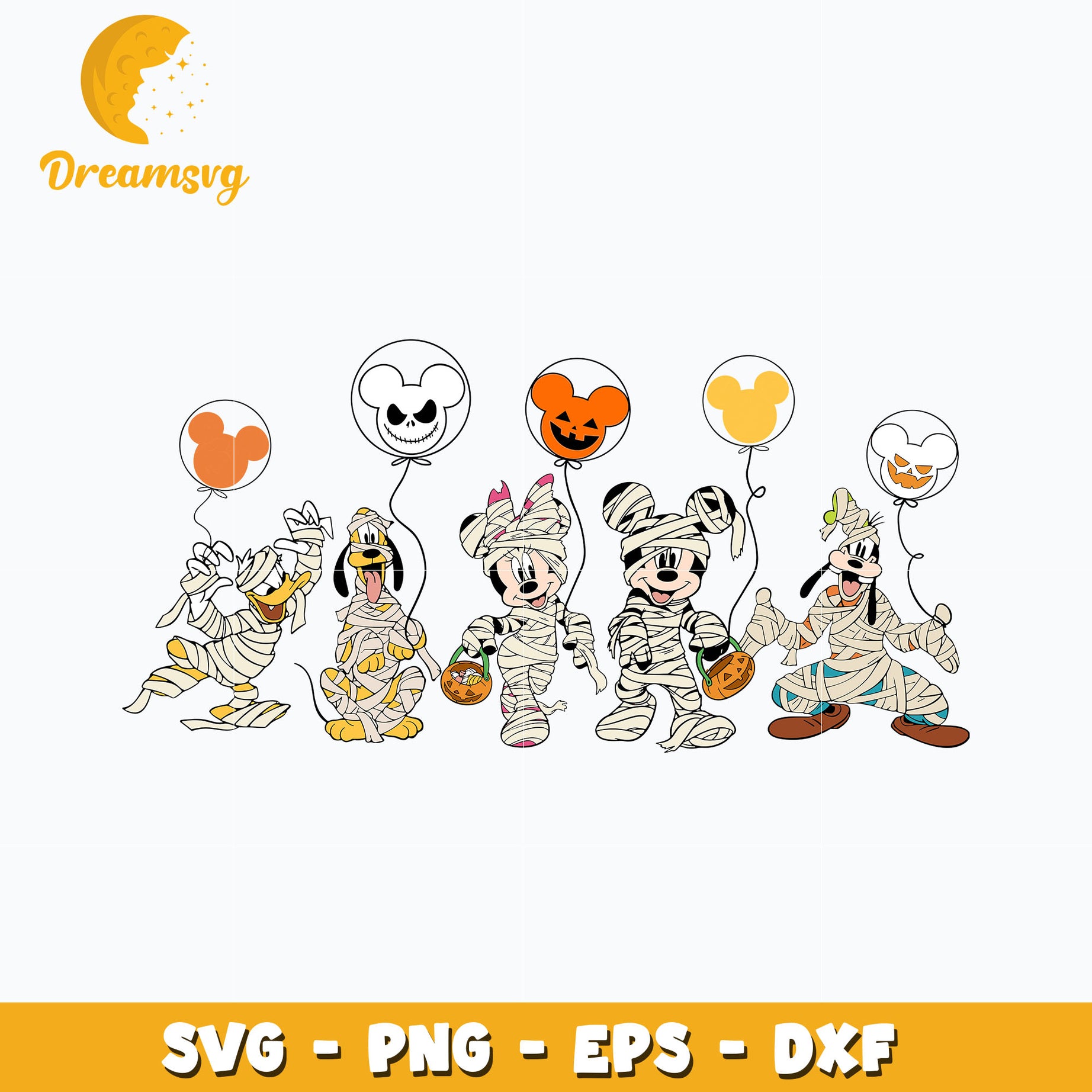 Mickey And Friends Mummy svg