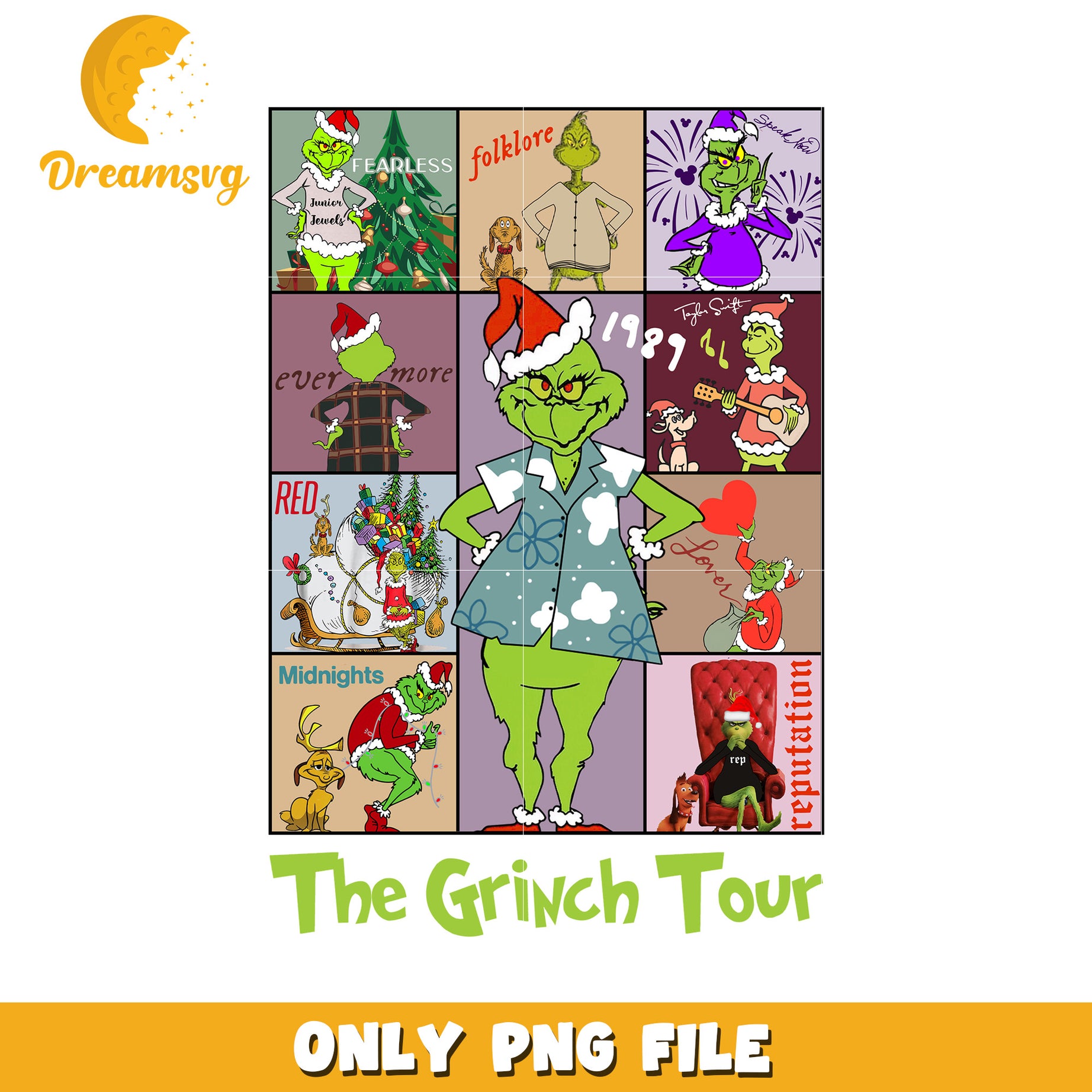Design of grinch tour png, christmas cartoon png, grinch funny png