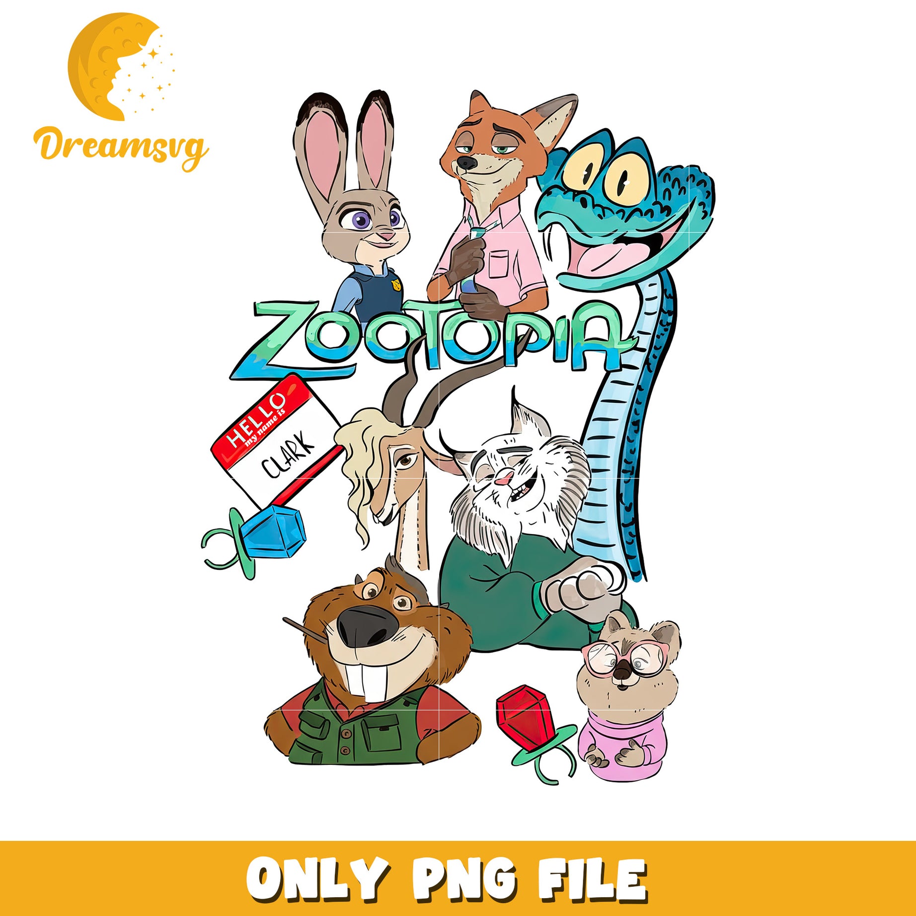 Design of zootopia png, zootopia funny png, zootopia design png