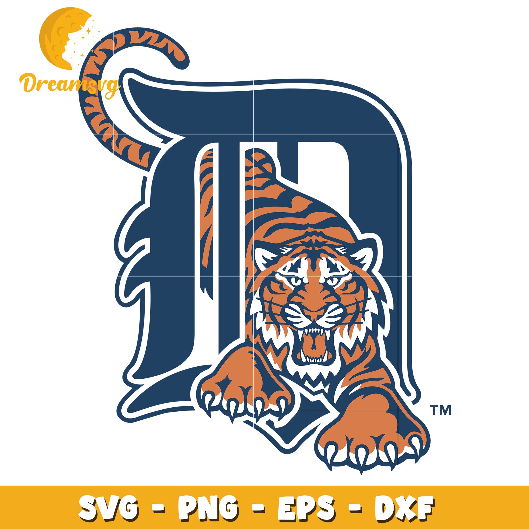 Detroit Tigers SVG PNG EPS DXF Files