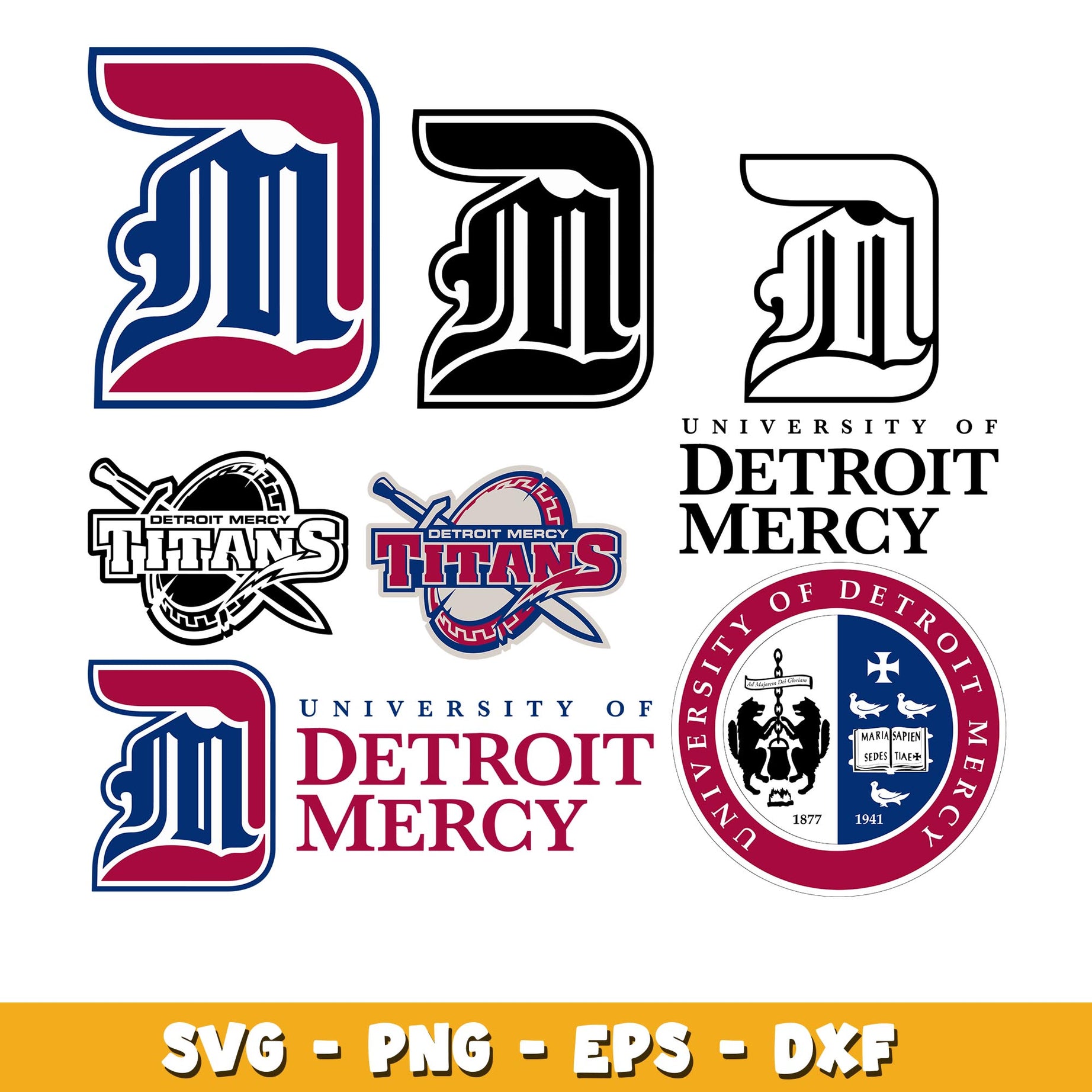 Detroit Mercy Titans Bundle svg, Detroit Mercy Titans logo svg, ncaa svg 