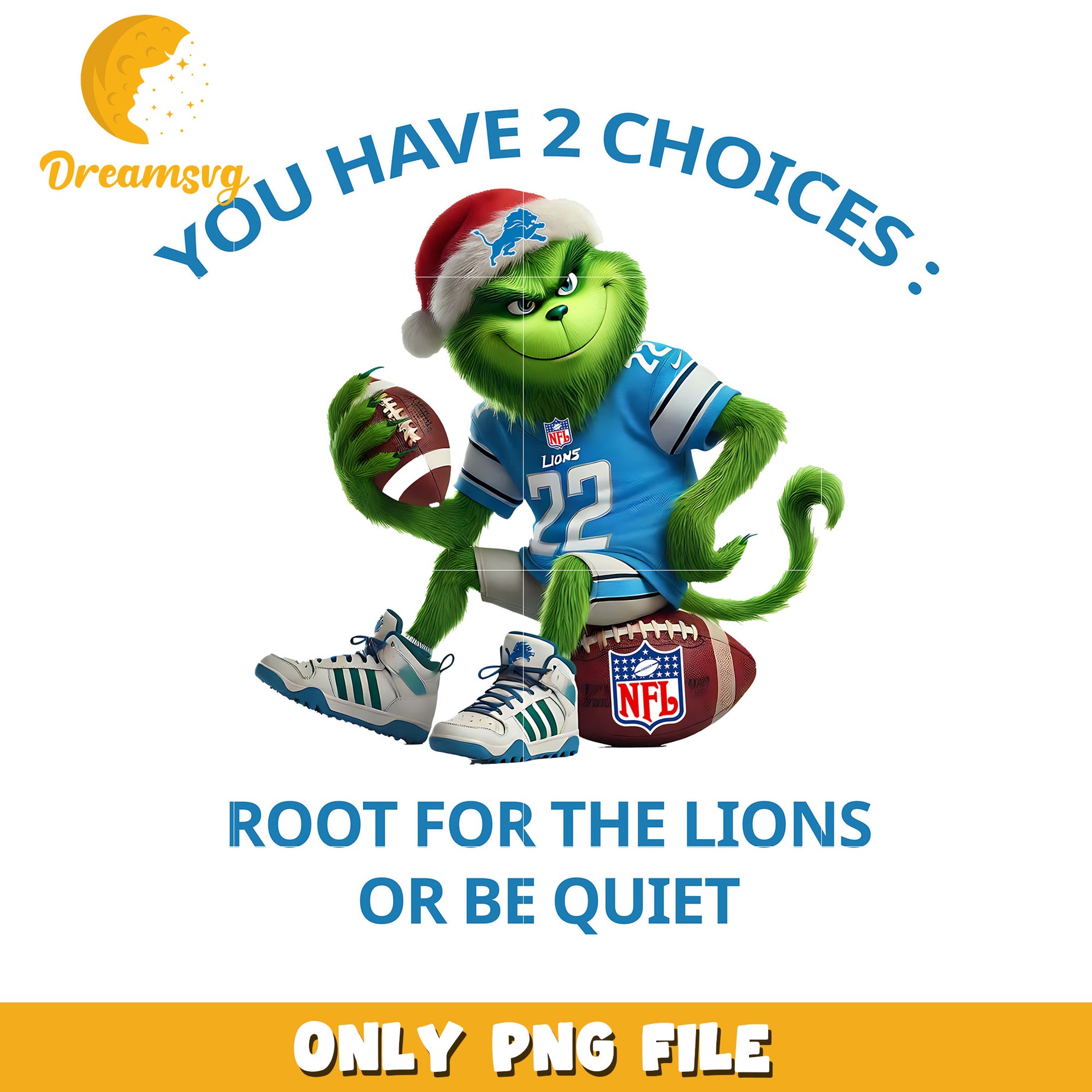 Detroit lions grinch png, american sports png, nfl plus png