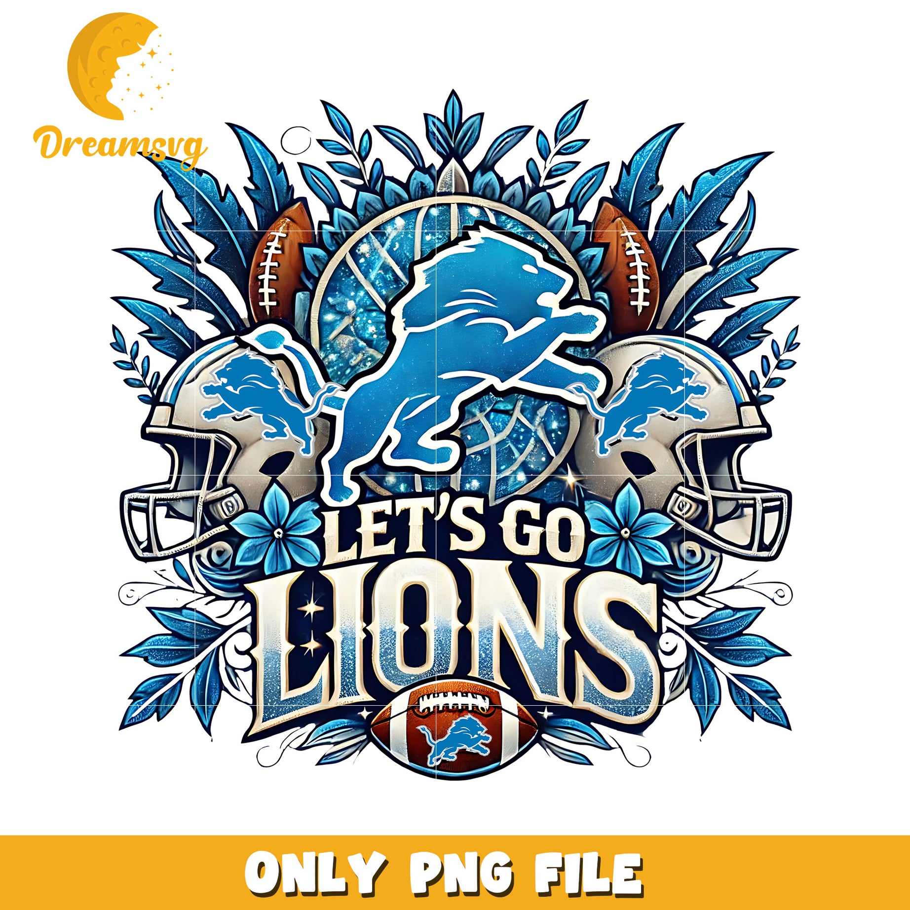 Dettroit lions let's go png, nfl games png, nfl png