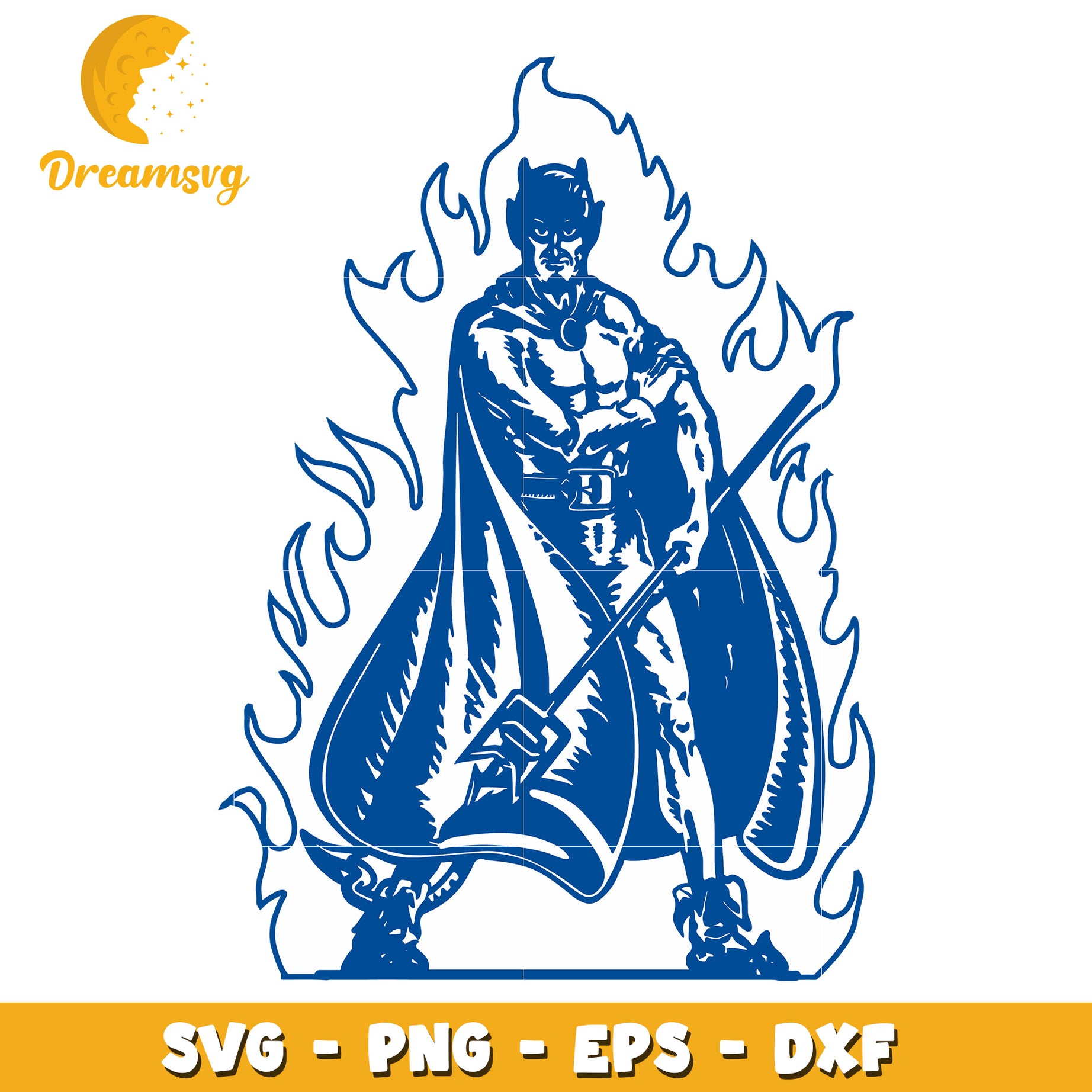 Devil Flames SVG PNG EPS DXF Cut File