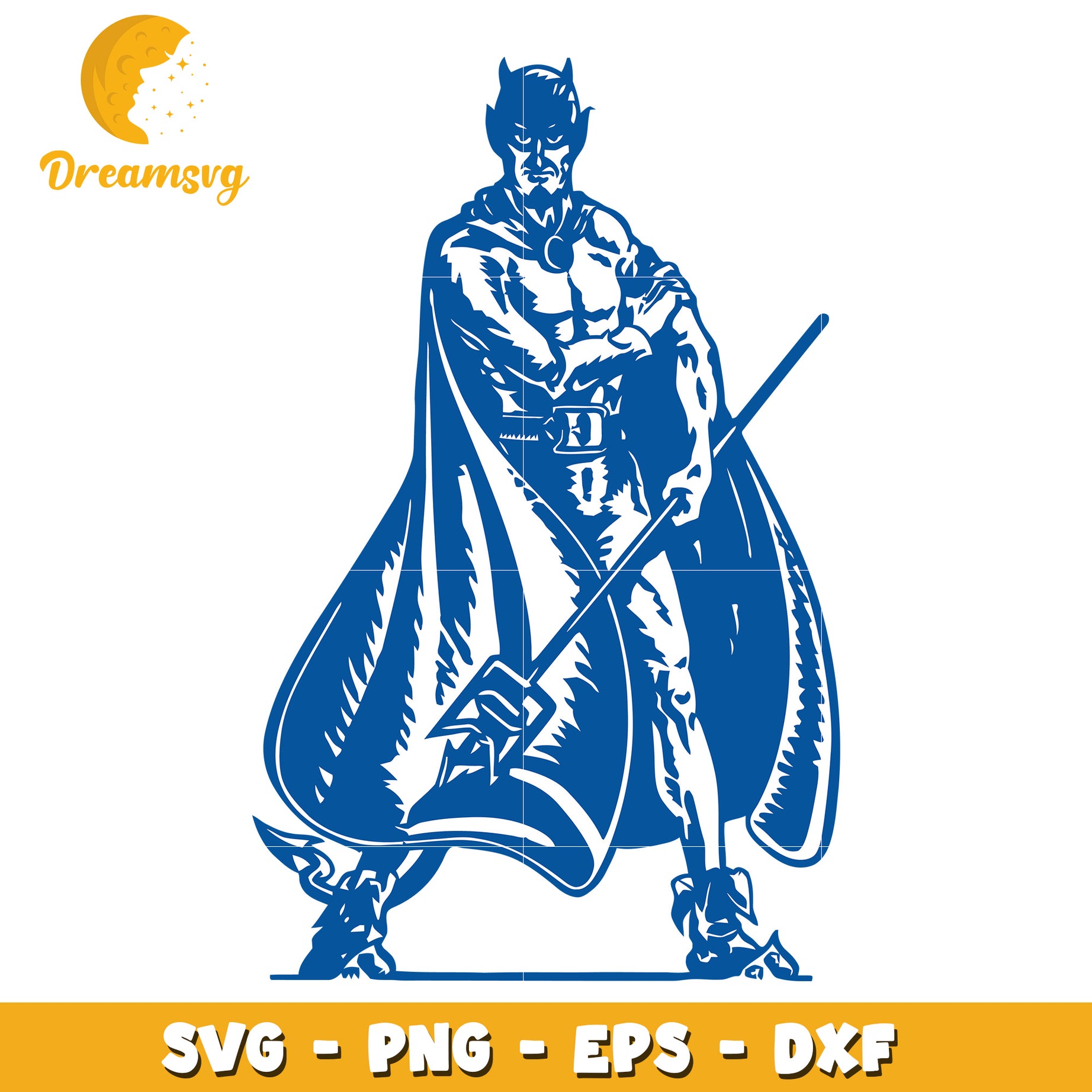 Devil SVG Cut File Blue Demon PNG, EPS, DXF