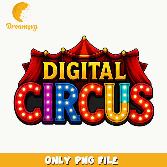 Digital Circus Tent Logo PNG, Circus Sign, Fan PNG