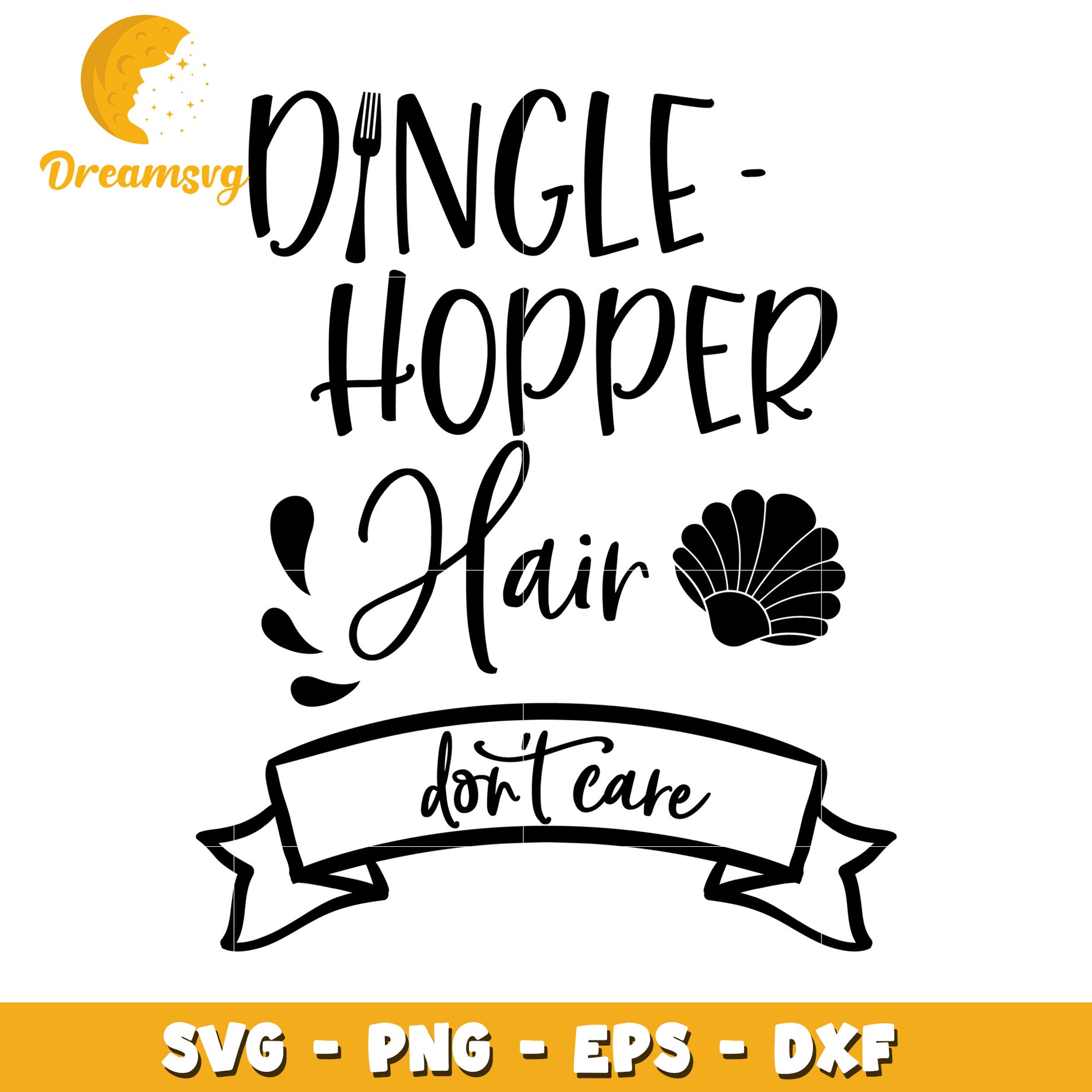Dingle Hopper Hair SVG Dont Care