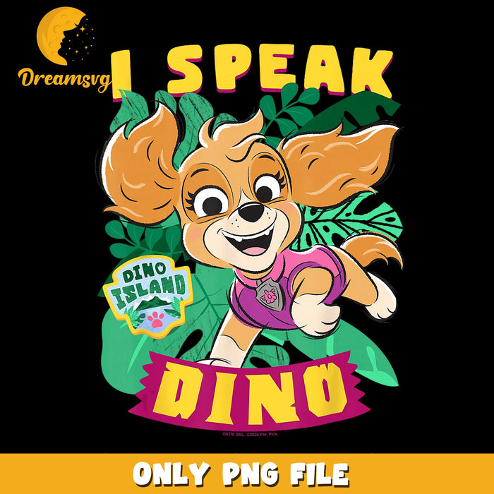 Dino Island PNG, I Speak Dino Design, Fun Animal PNG