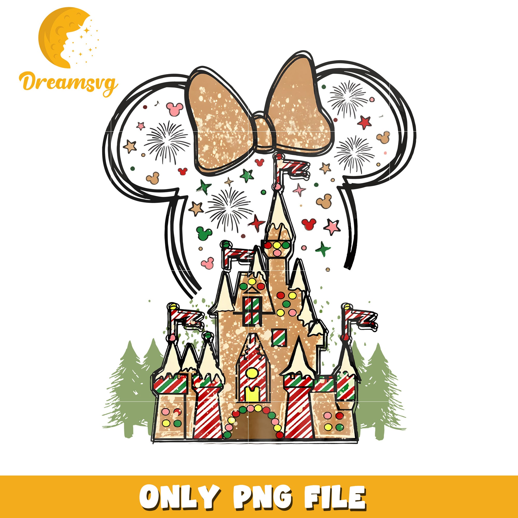 Dinsyeland christmas png, disney clipart png, christmas decor png